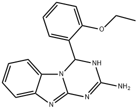 4-(2-Ethoxyphenyl)-1,4-dihydro[1,3,5]triazino-[1,2-a]benzimidazol-2-amine 구조식 이미지