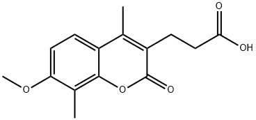 3-(7-Methoxy-4,8-dimethyl-2-oxo-2H-chromen-3-yl)-propanoic acid 구조식 이미지