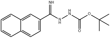 N'-[1-Amino-1-naphthalen-2-ylmethylidene]-hydrazinecarboxylic acid tert-butyl ester Structure