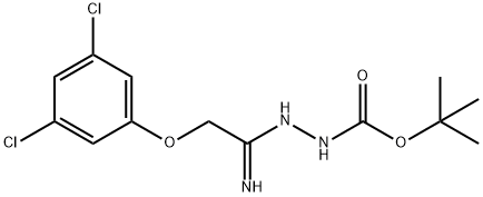 N'-[1-Amino-2-(3,5-dichlorophenoxy)ethylidene]-hydrazinecarboxylic acid tert-butyl ester Structure