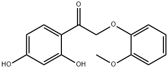 1-(2,4-Dihydroxyphenyl)-2-(2-methoxyphenoxy)-ethanone 구조식 이미지