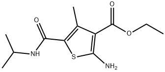 Ethyl 2-amino-5-[(isopropylamino)carbonyl]-4-methylthiophene-3-carboxylate 구조식 이미지