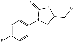 5-(Bromomethyl)-3-(4-fluorophenyl)-1,3-oxazolidin-2-one 구조식 이미지