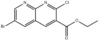 Ethyl 6-bromo-2-chloro-1,8-naphthyridine-3-carboxylate Structure