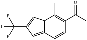 1-[4-Methyl-2-(trifluoromethyl)-3aH-inden-5-yl]-ethanone 구조식 이미지