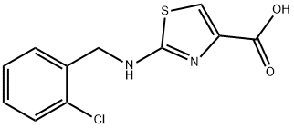 2-[(2-Chlorobenzyl)amino]-1,3-thiazole-4-carboxylic acid 구조식 이미지