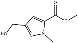 Methyl 5-hydroxymethyl-2-methyl-2H-pyrazole-3-carboxylate 구조식 이미지