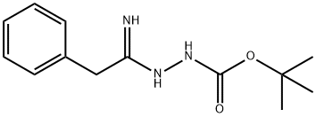 N'-[1-Amino-2-phenylethylidene]-hydrazinecarboxylic acid tert-butyl ester Structure