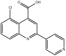5-Chloro-2-pyridin-4-ylquinoline-4-carboxylic acid 구조식 이미지