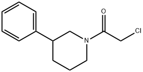 2-Chloro-1-(3-phenyl-piperidin-1-yl)-ethanone 구조식 이미지