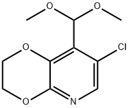 7-Chloro-8-(dimethoxymethyl)-2,3-dihydro-[1,4]dioxino[2,3-b]pyridine Structure