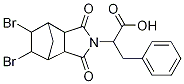 2-(5,6-Dibromo-1,3-dioxooctahydro-2H-4,7-methano-isoindol-2-yl)-3-phenylpropanoic acid 구조식 이미지