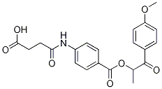 4-[(4-{[2-(4-Methoxyphenyl)-1-methyl-2-oxoethoxy]-carbonyl}phenyl)amino]-4-oxobutanoic acid Structure