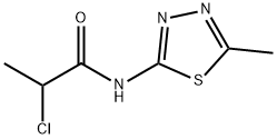 2-Chloro-N-(5-methyl-1,3,4-thiadiazol-2-yl)propanamide 구조식 이미지