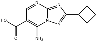 7-Amino-2-cyclobutyl[1,2,4]triazolo-[1,5-a]pyrimidine-6-carboxylic acid Structure