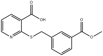 2-{[3-(Methoxycarbonyl)benzyl]thio}nicotinic acid Structure