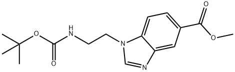 Methyl 1-{2-[(tert-butoxycarbonyl)amino]-ethyl}-1H-benzimidazole-5-carboxylate Structure