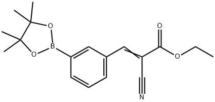 Ethyl (2E)-2-cyano-3-[3-(tetramethyl-1,3,2-dioxaborolan-2-yl)phenyl]prop-2-enoate Structure