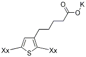 POLY[3-(POTASSIUM-5-PENTANOATE)THIOPHENE-2,5-DIYL] Structure