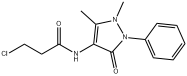 3-CHLORO-N-(1,5-DIMETHYL-3-OXO-2-PHENYL-2,3-DIHYDRO-1H-PYRAZOL-4-YL)PROPANAMIDE 구조식 이미지