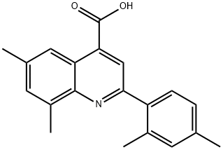 2-(2,4-DIMETHYLPHENYL)-6,8-DIMETHYLQUINOLINE-4-CARBOXYLIC ACID 구조식 이미지