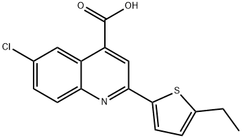 6-CHLORO-2-(5-ETHYLTHIEN-2-YL)QUINOLINE-4-CARBOXYLIC ACID Structure