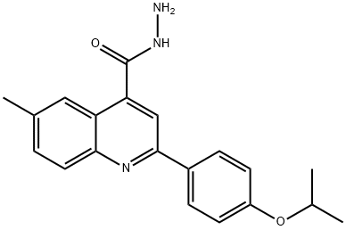 2-(4-ISOPROPOXYPHENYL)-6-METHYLQUINOLINE-4-CARBOHYDRAZIDE 구조식 이미지