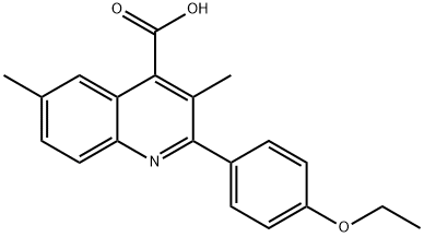 2-(4-ETHOXYPHENYL)-3,6-DIMETHYLQUINOLINE-4-CARBOXYLIC ACID Structure