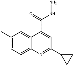 2-CYCLOPROPYL-6-METHYLQUINOLINE-4-CARBOHYDRAZIDE Structure