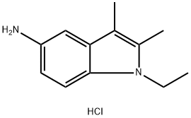 1-ETHYL-2,3-DIMETHYL-1H-INDOL-5-YLAMINEHYDROCHLORIDE Structure