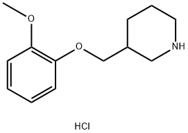 3-[(2-METHOXYPHENOXY)METHYL]PIPERIDINEHYDROCHLORIDE Structure