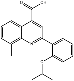 2-(2-ISOPROPOXYPHENYL)-8-METHYLQUINOLINE-4-CARBOXYLIC ACID 구조식 이미지