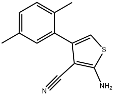 2-AMINO-4-(2,5-DIMETHYLPHENYL)THIOPHENE-3-CARBONITRILE 구조식 이미지