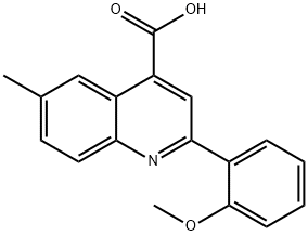 2-(2-METHOXYPHENYL)-6-METHYLQUINOLINE-4-CARBOXYLIC ACID 구조식 이미지