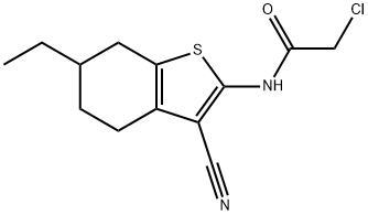 2-CHLORO-N-(3-CYANO-6-ETHYL-4,5,6,7-TETRAHYDRO-1-BENZOTHIEN-2-YL)ACETAMIDE Structure