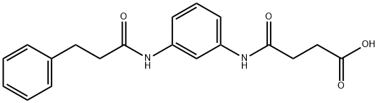 4-OXO-4-{3-[(3-PHENYLPROPANOYL)AMINO]-ANILINO}BUTANOIC ACID Structure