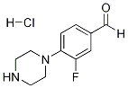 3-FLUORO-4-(1-PIPERAZINO)-BENZALDEHYDEHYDROCHLORIDE Structure