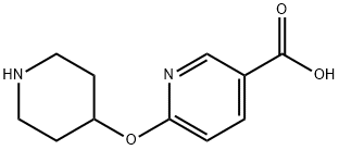 6-(piperidin-4-yloxy)nicotinic acid Structure
