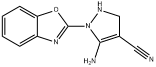 5-amino-1-(1,3-benzoxazol-2-yl)-2,3-dihydro-1H-pyrazole-4-carbonitrile Structure
