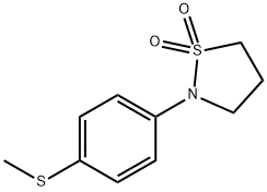 2-[4-(methylsulfanyl)phenyl]tetrahydro-1H-1lambda~6~-isothiazole-1,1-dione 구조식 이미지