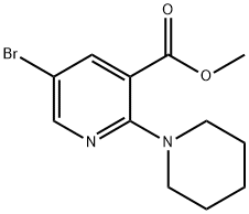 메틸5-브로모-2-피페리디노니코티네이트 구조식 이미지