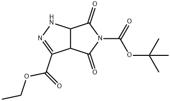 5-(tert-butyl) 3-ethyl 4,6-dioxo-3a,4,6,6a-tetrahydropyrrolo[3,4-c]pyrazole-3,5(1H)-dicarboxylate 구조식 이미지