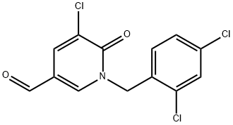 5-chloro-1-(2,4-dichlorobenzyl)-6-oxo-1,6-dihydro-3-pyridinecarbaldehyde 구조식 이미지