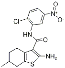 2-Amino-N-(2-chloro-5-nitrophenyl)-6-methyl-4,5,6,7-tetrahydro-1-benzothiophene-3 구조식 이미지