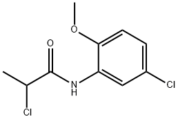 2-Chloro-N-(5-chloro-2-methoxyphenyl)propanamide 구조식 이미지