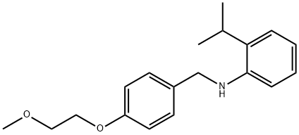 2-Isopropyl-N-[4-(2-methoxyethoxy)benzyl]aniline 구조식 이미지