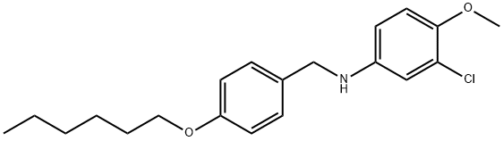 3-Chloro-N-[4-(hexyloxy)benzyl]-4-methoxyaniline 구조식 이미지