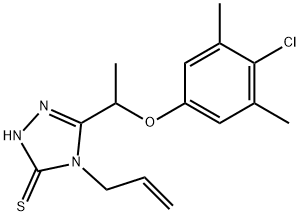 4-Allyl-5-[1-(4-chloro-3,5-dimethylphenoxy)ethyl]-4H-1,2,4-triazole-3-thiol Structure