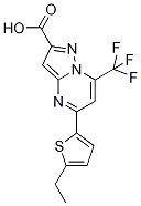 5-(5-Ethylthien-2-yl)-7-(trifluoromethyl)-pyrazolo[1,5-a]pyrimidine-2-carboxylic 구조식 이미지