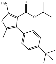 Isopropyl 2-amino-4-(4-tert-butylphenyl)-5-methylthiophene-3-carboxylate Structure